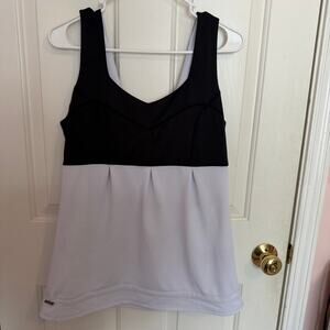 Lululemon Run Tame Me Tank Black and White Tank Top Women's 12